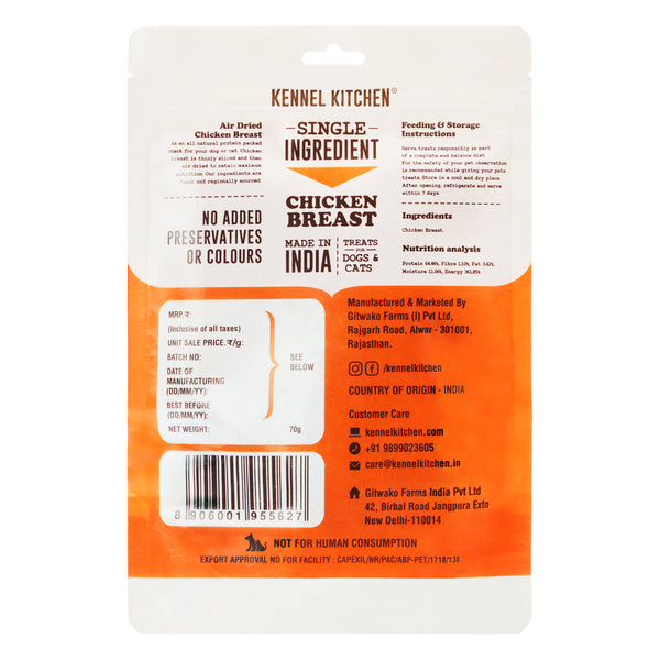 Air Dried Sliced Chicken Breast